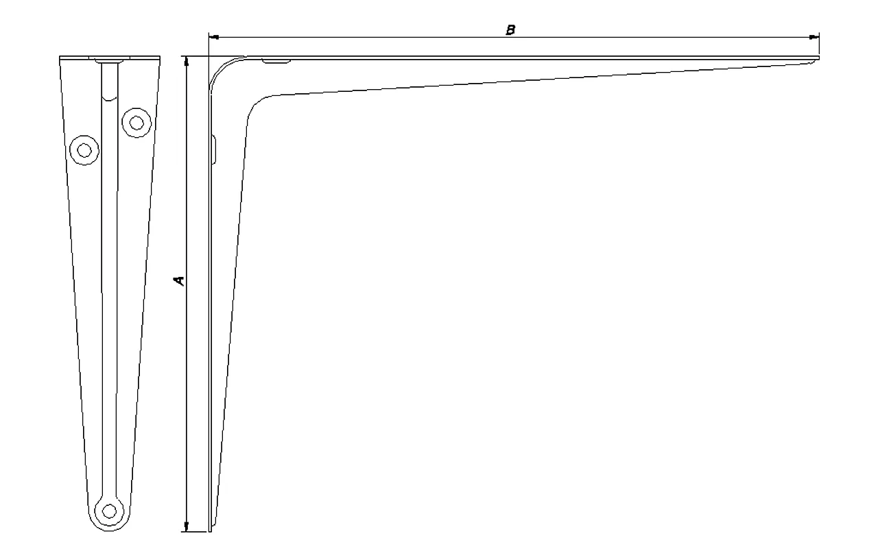 Hyllevinkel oppresset 300x350 mm sort null - 300x350 - 2 - Miniatyr