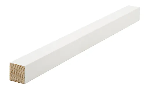 Glattkantlist furu hvit bomull S0502-Y 28x28 mm