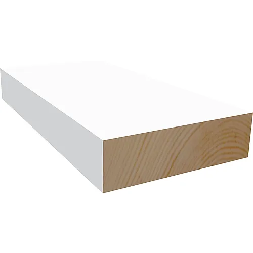 Glattkantlist furu malt hvit bomull S0502-Y 15x95x4400 mm