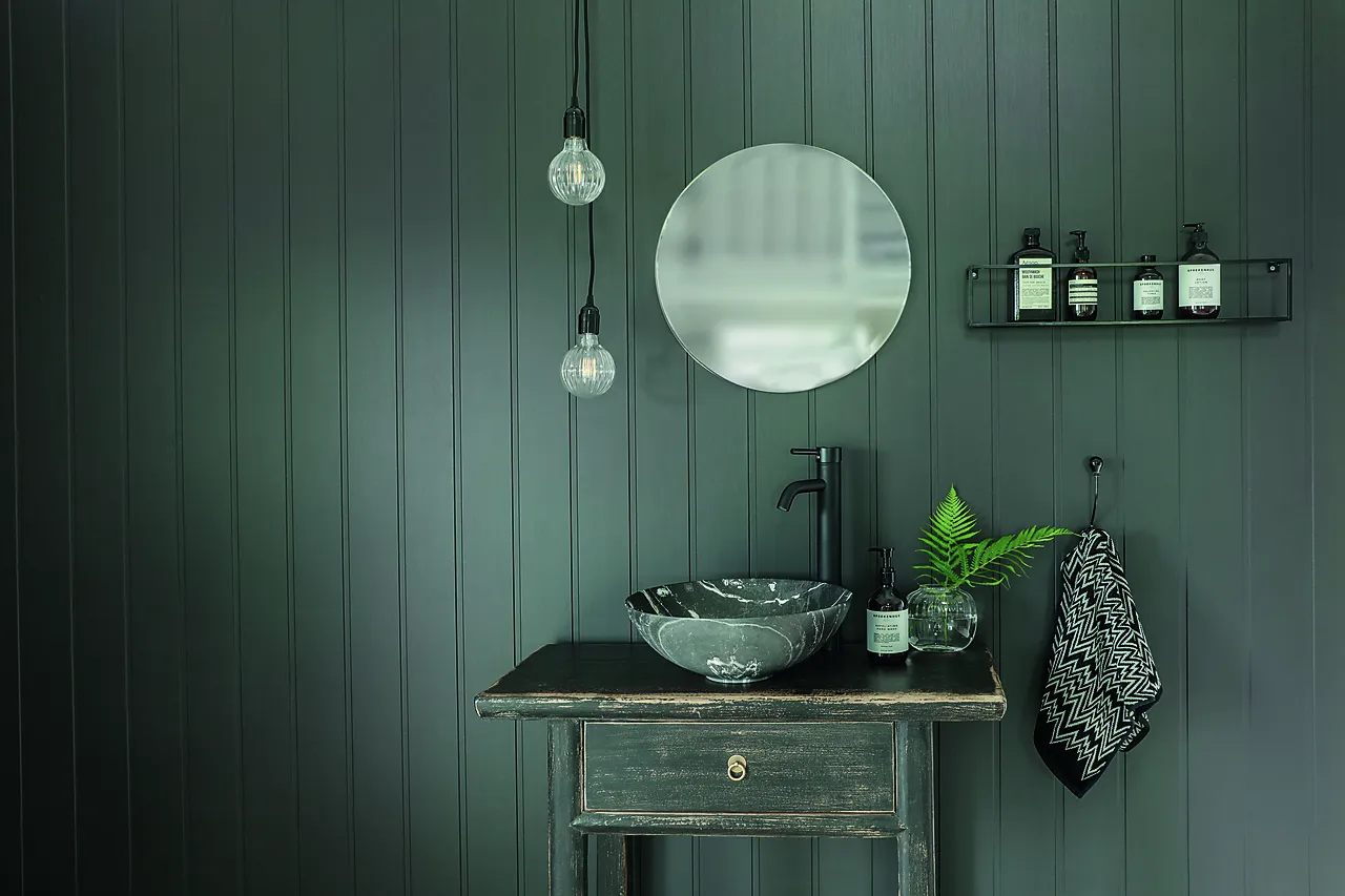 Veggplate trefiber 2390 Skygge dempet sort null - null - 2 - Miniatyr