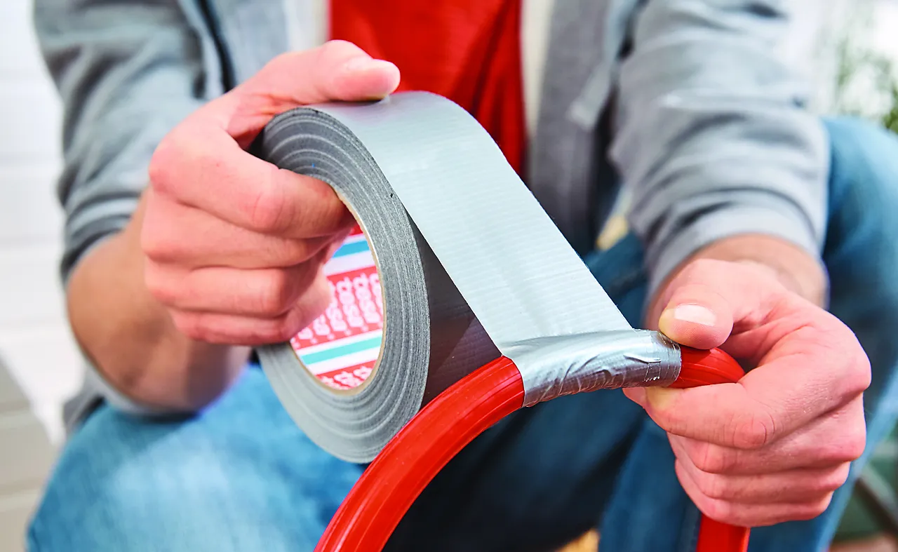 Lerretstape Extra Power grå 10 m x 50 mm