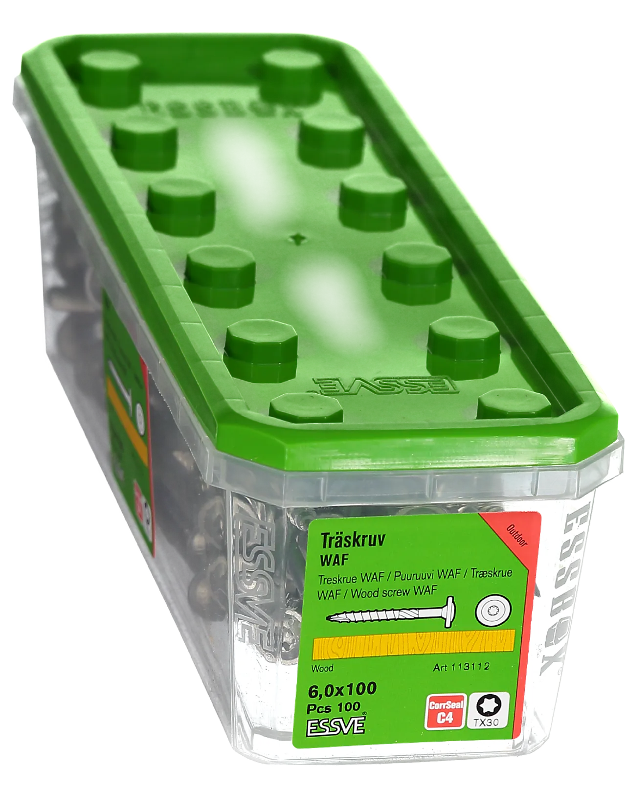 Konstruksjonskrue WAF utvendig 6x100 100 stk null - null - 3 - Miniatyr