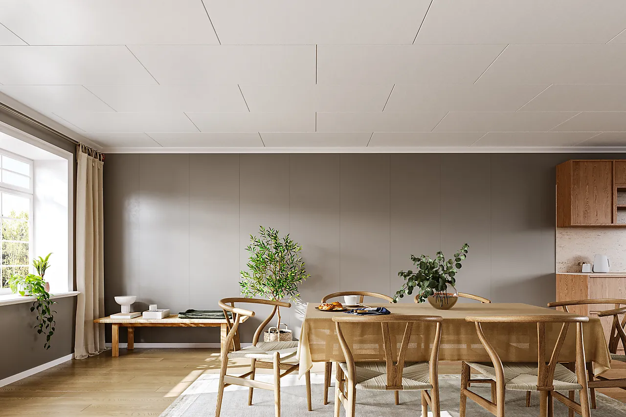 Trefiber takplate antikk hvit 11x620x1220 mm Trefiber takplate antikk hvit 11x620x1220 mm