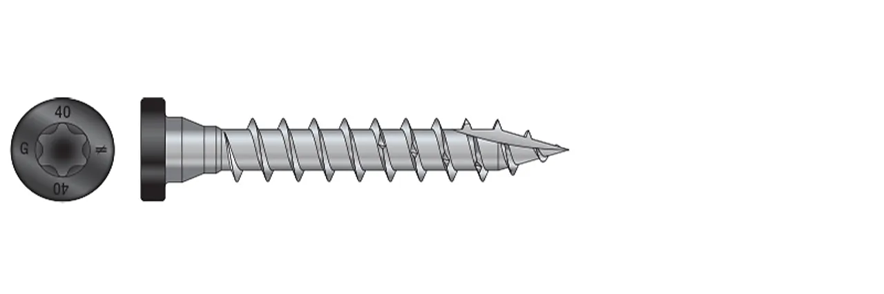 Beslagskrue 8,0x40 mm sort pose 8 stk Beslagskrue 8,0x40 mm sort pose 8 stk