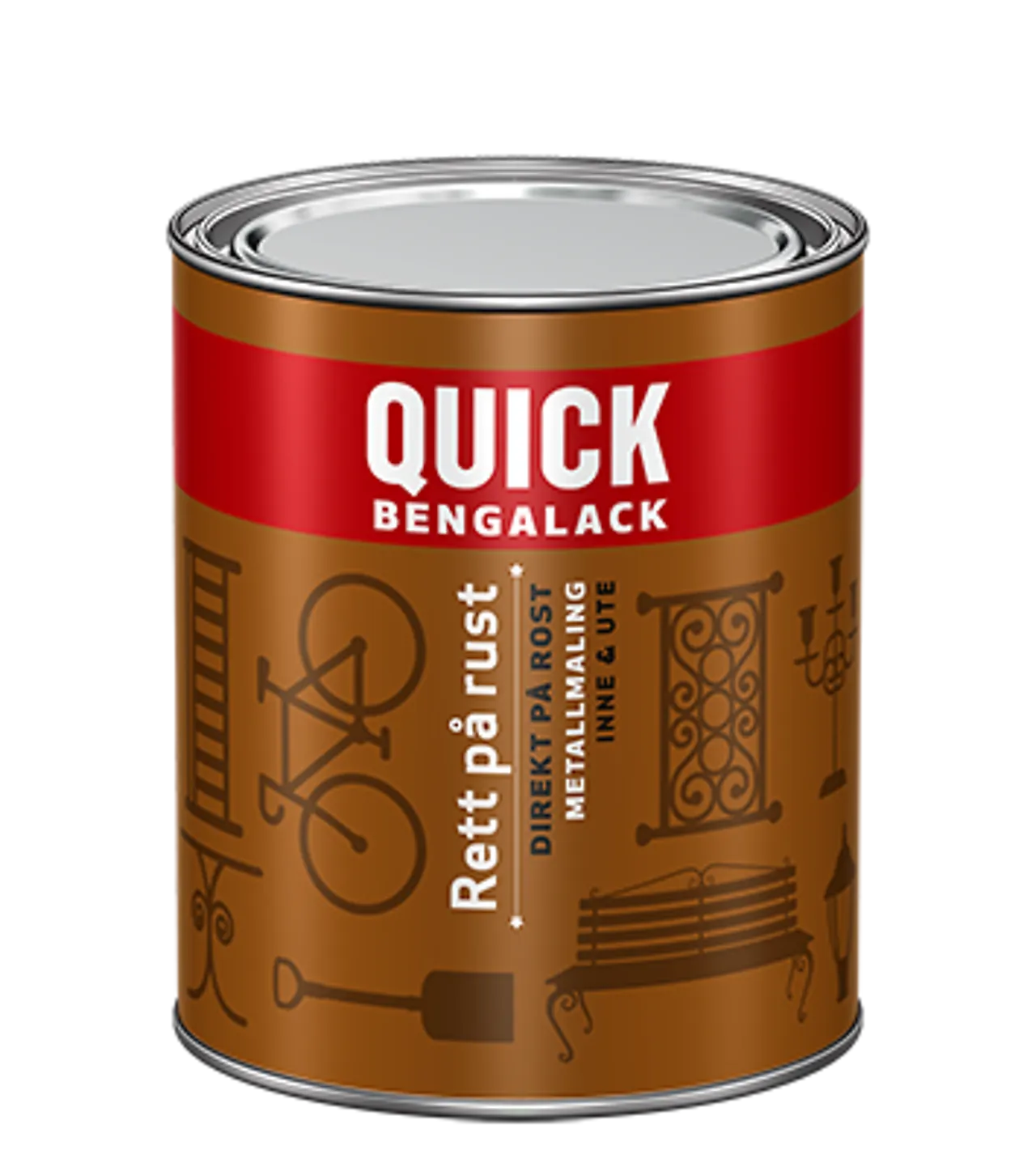 Bengalack rett på rust sort blank 0,75 liter Bengalack rett på rust sort blank 0,75 liter