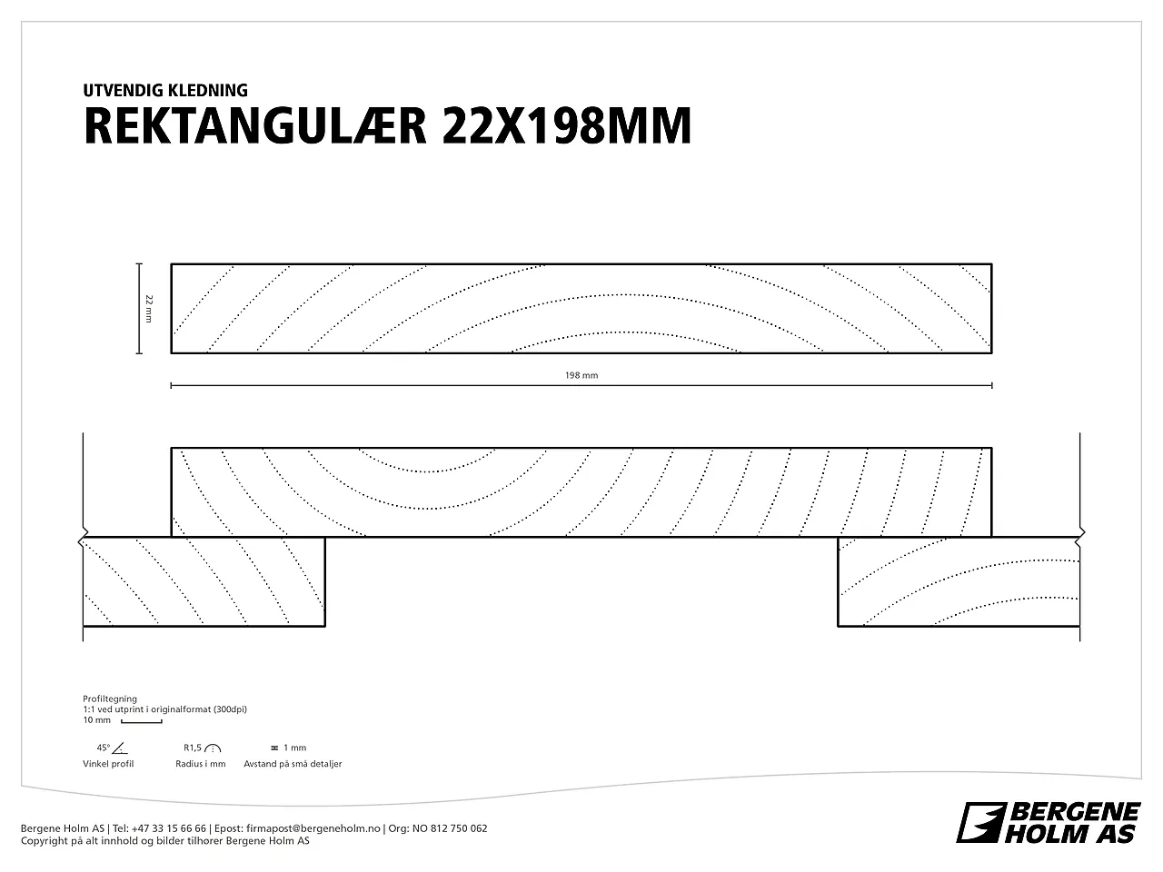 Kledning rektangulær CU-imp 22x198x7200 mm stk null - null - 2 - Miniatyr