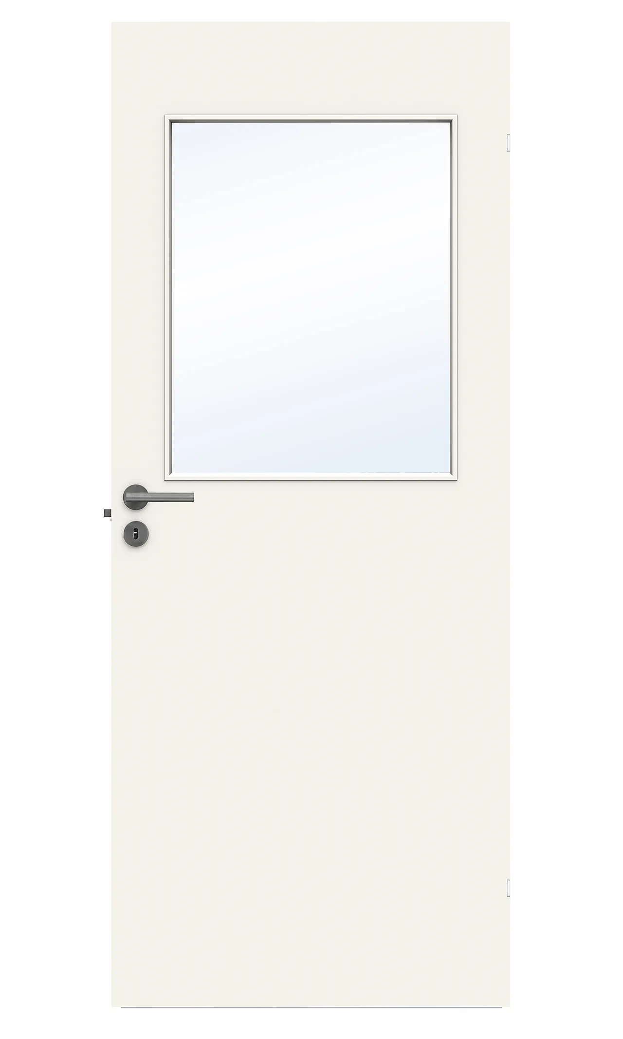 Dør stable g21 9x20 hvit 4mm klart herdet glass Dør stable g21 9x20 hvit 4mm klart herdet glass