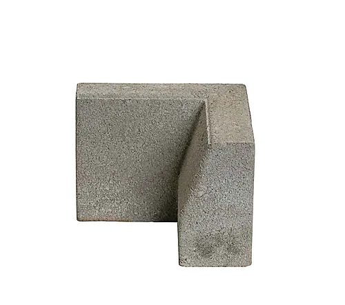 Kantstein grå hjørne innvendig 20x8x15 cm
