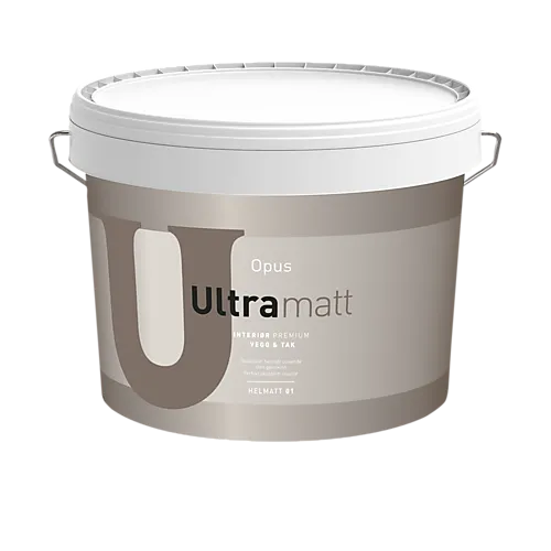 Veggmaling akryl helmatt base hvit 9 liter