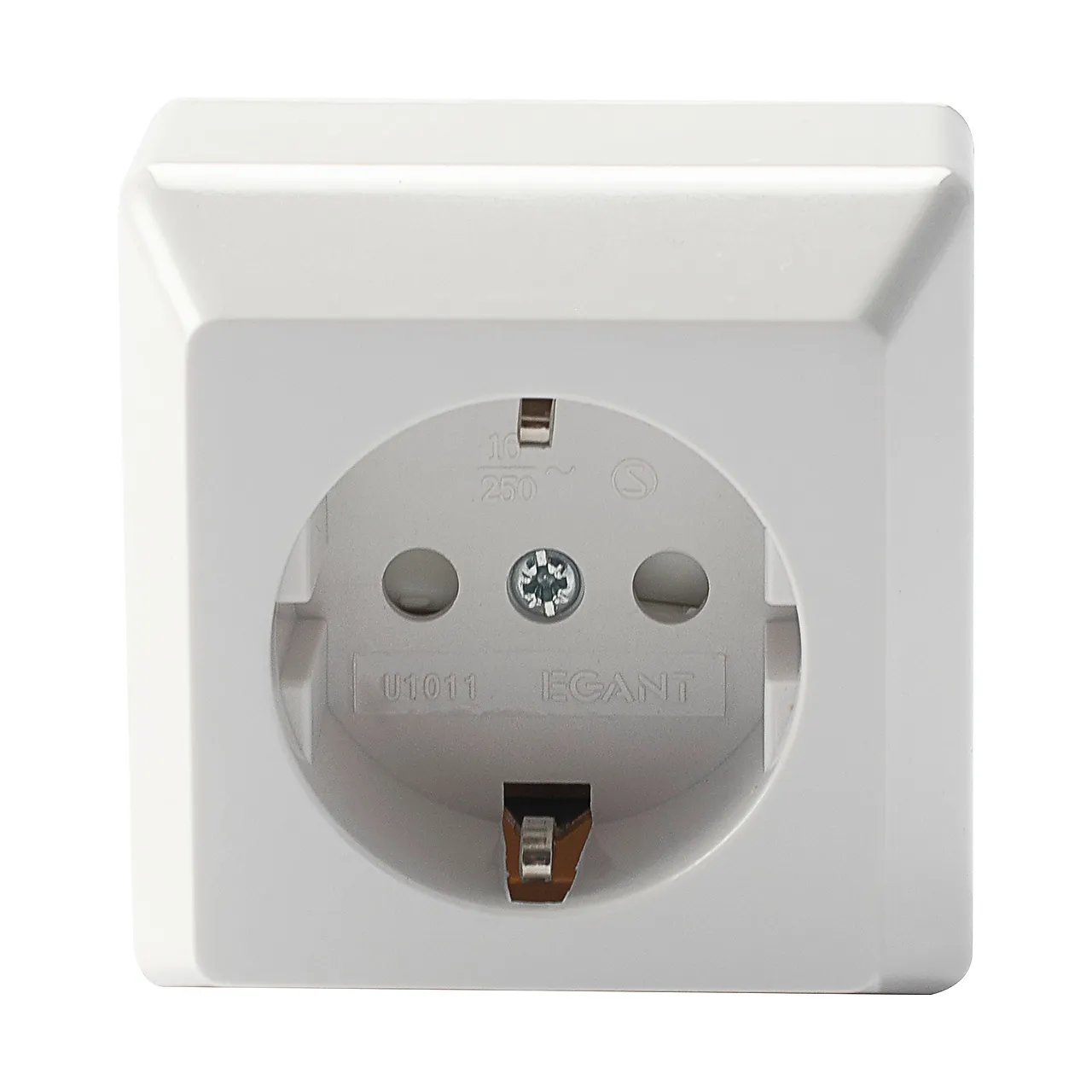 Stikk 1-veis m/jord, Påvegg Hvit