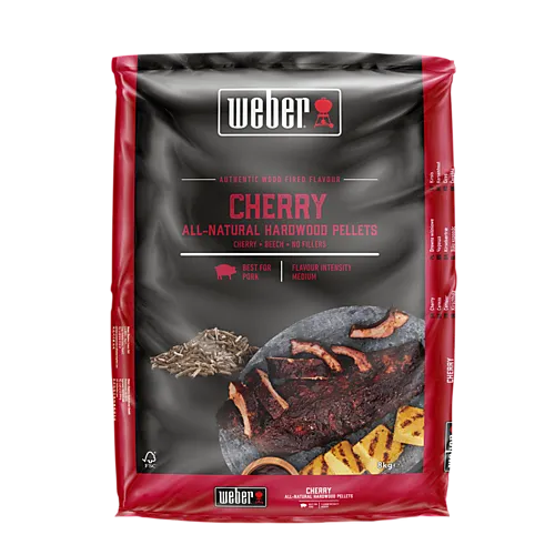 Weber pellets kirsebær 8 kg pose
