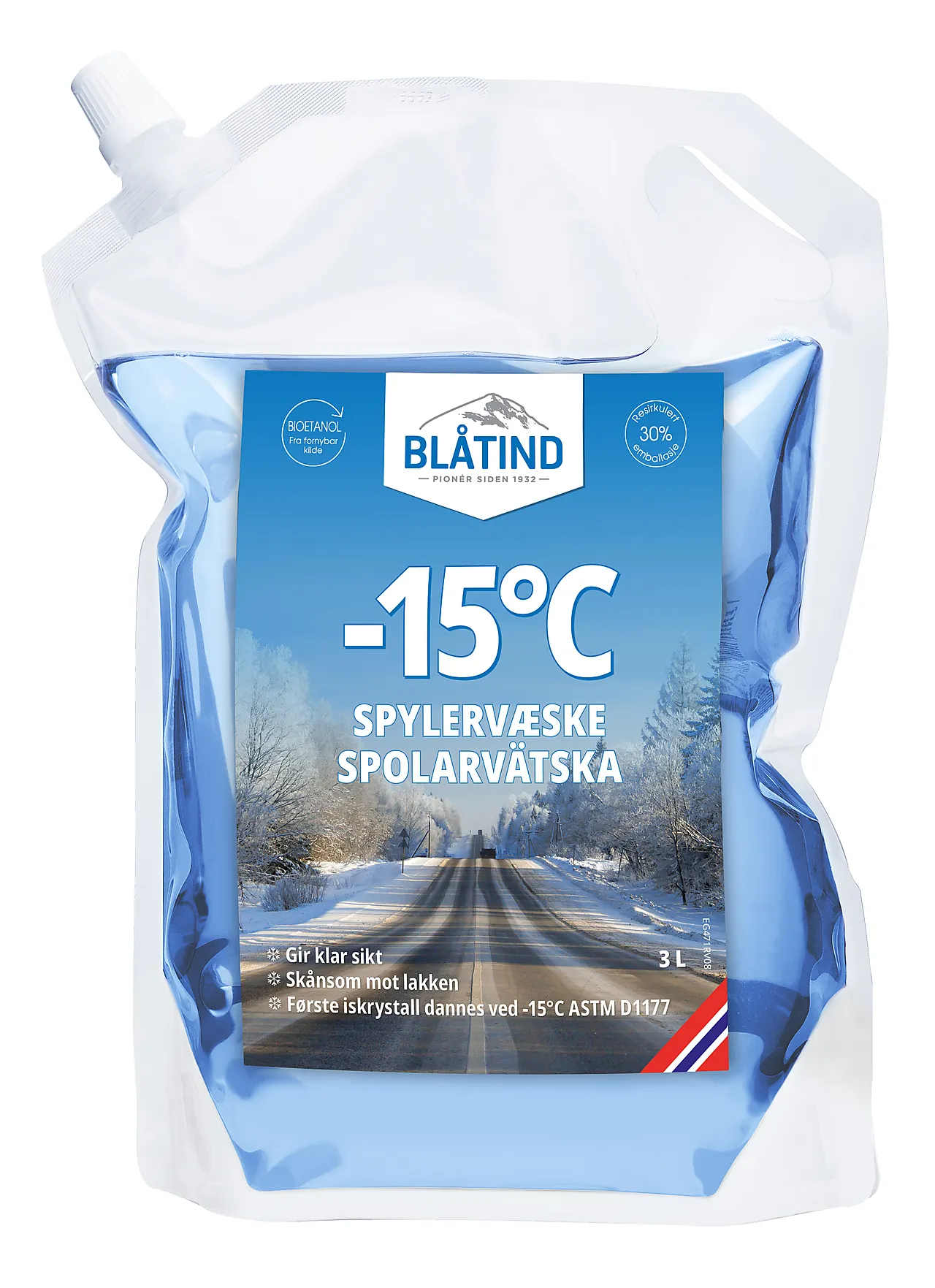Blåtind Spylervæske 3 liter Blåtind Spylervæske 3 liter