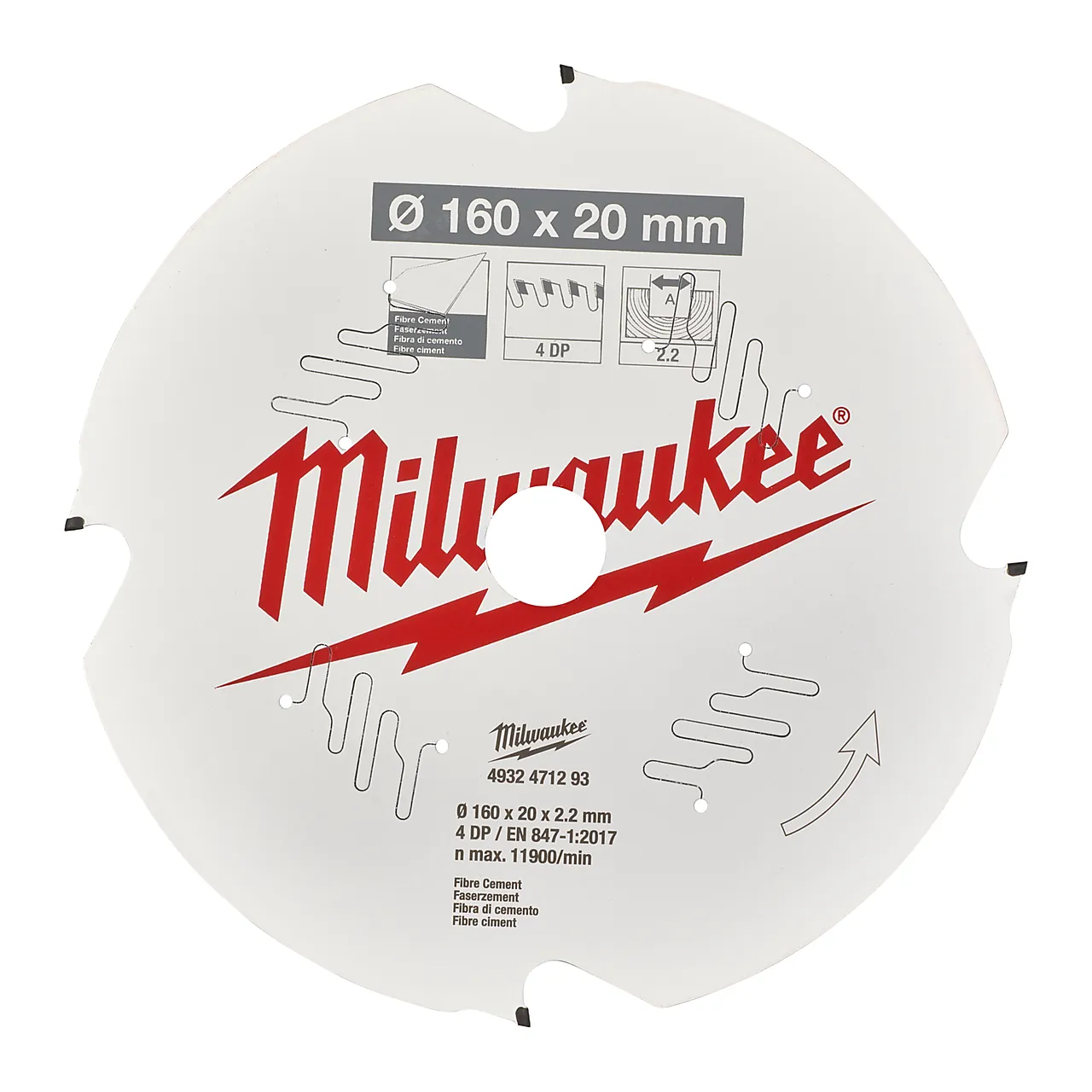 Sirkelsagbladad f160x20x2,2x4d milwaukee null - null - 2 - Miniatyr