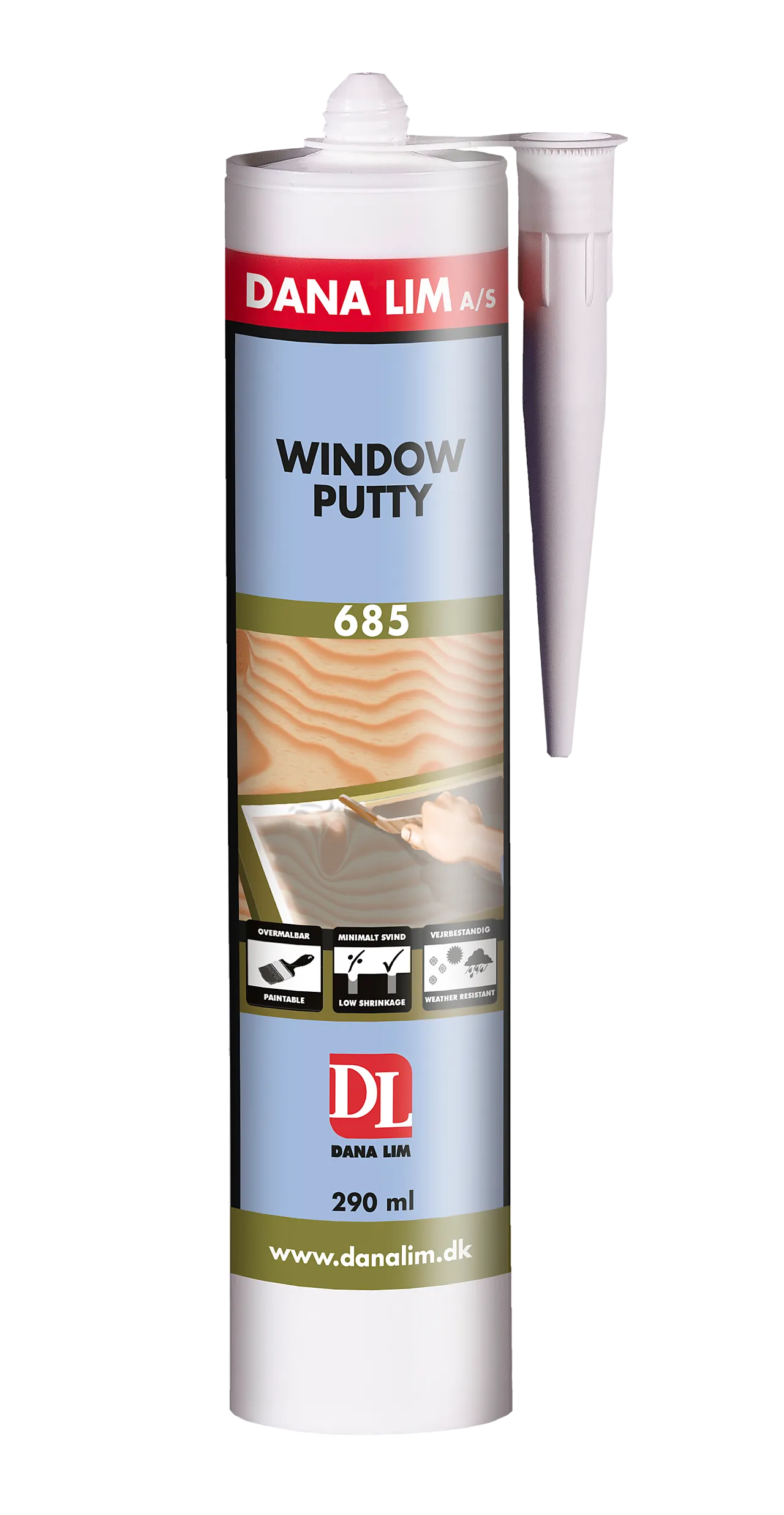 Kitt window putty 685 290ml hvit Kitt window putty 685 290ml hvit
