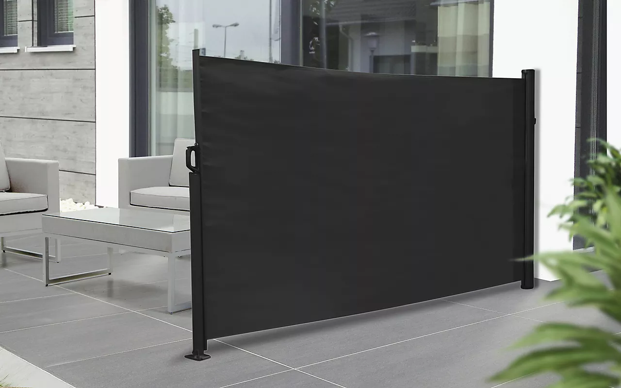 Levegg uttrekkbar sort/grå 3x1,6 meter