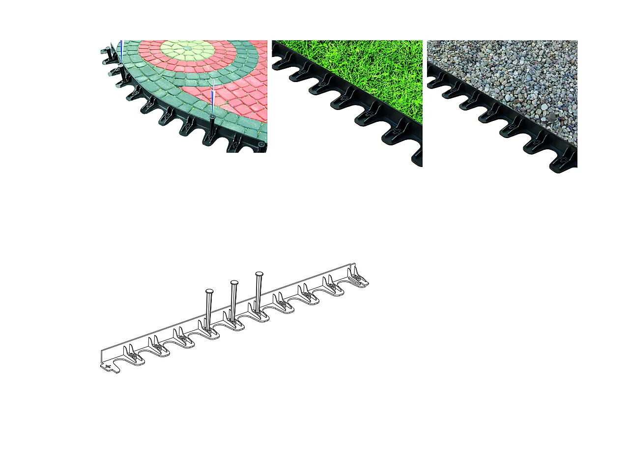 Kantstøtte plast 1 meter null - null - 2 - Miniatyr