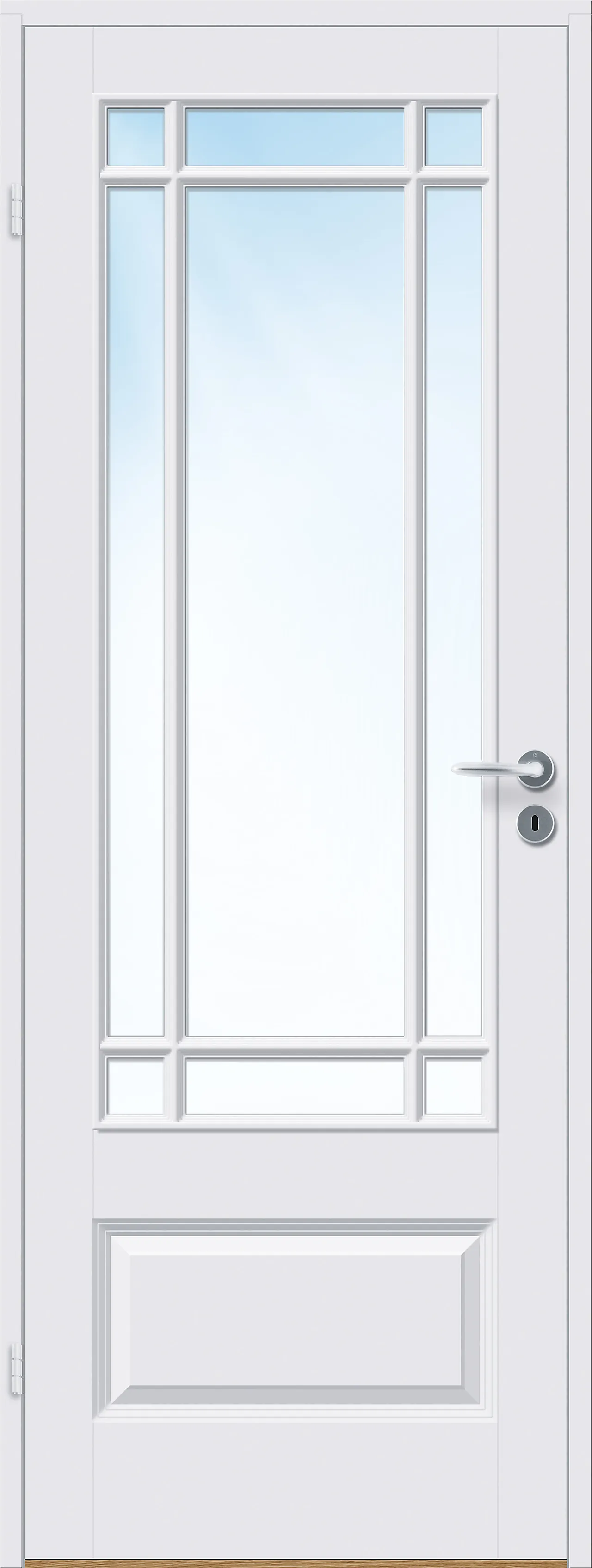 Innerdør Ida Kompakt helglass hvit 70x200 cm