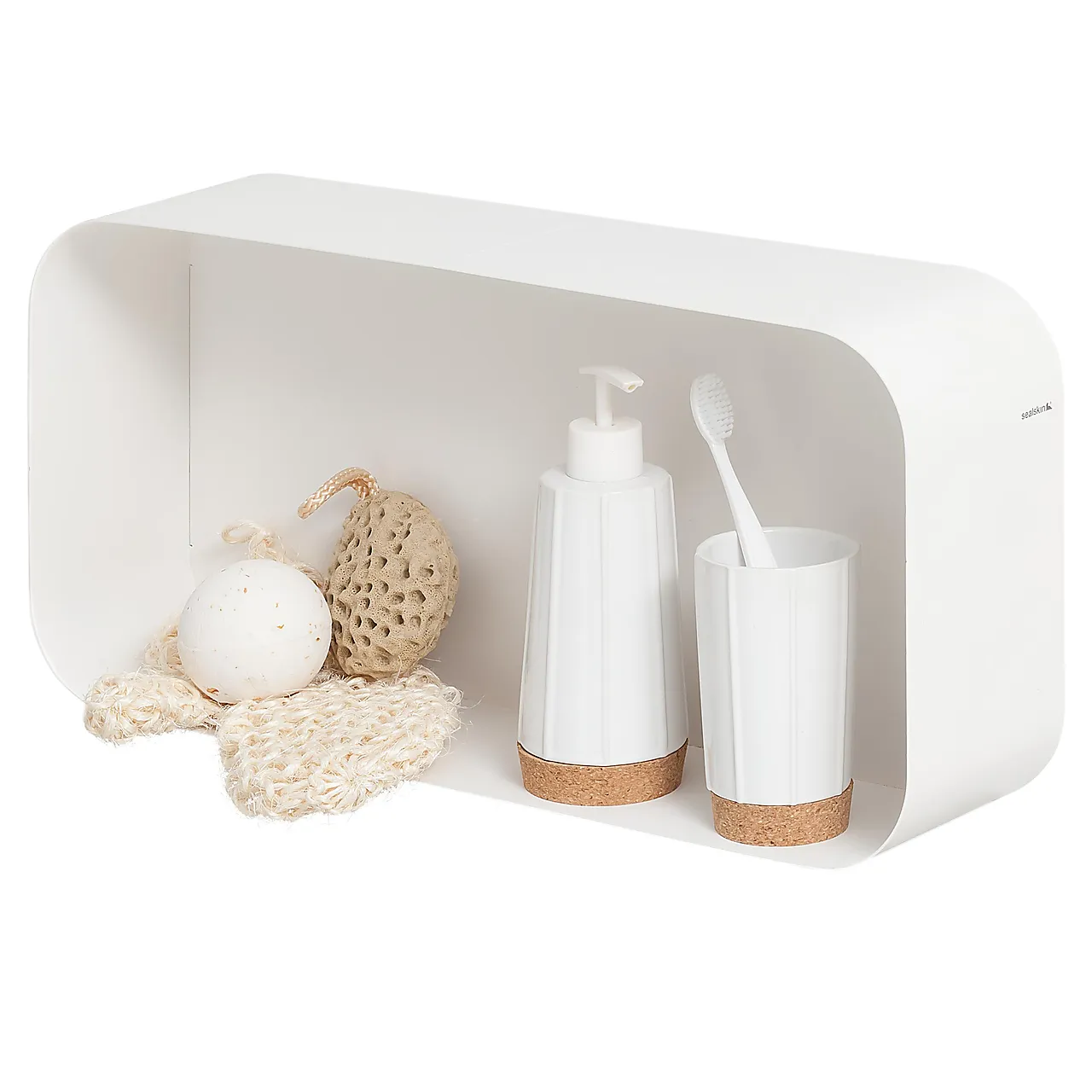 Veggboks brix matthvit stor 50x24x12cm