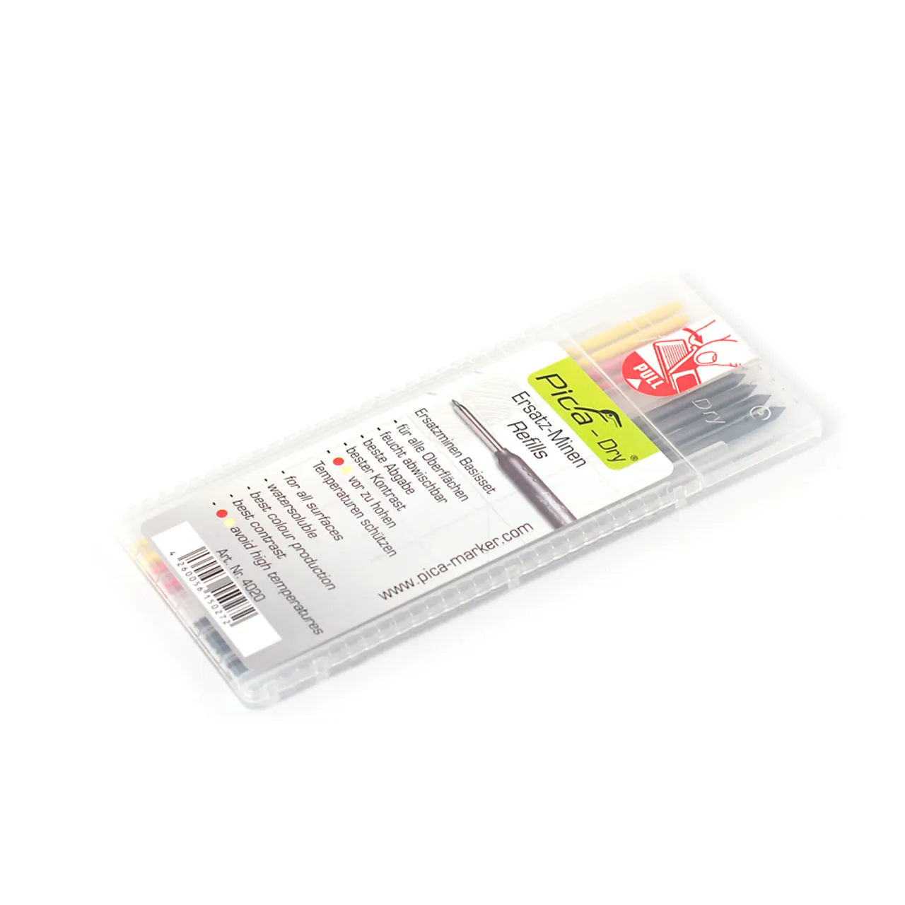 STIFT PICA DRY RØD GUL GRAPHIT 8STK