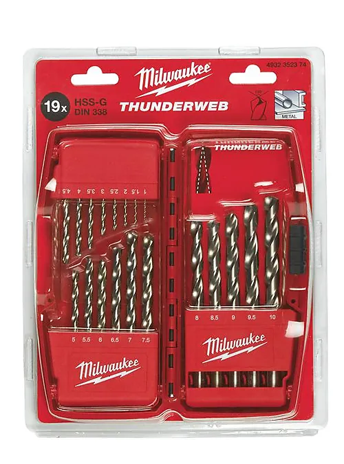 Milwaukee metallbor HSS-G sett P19