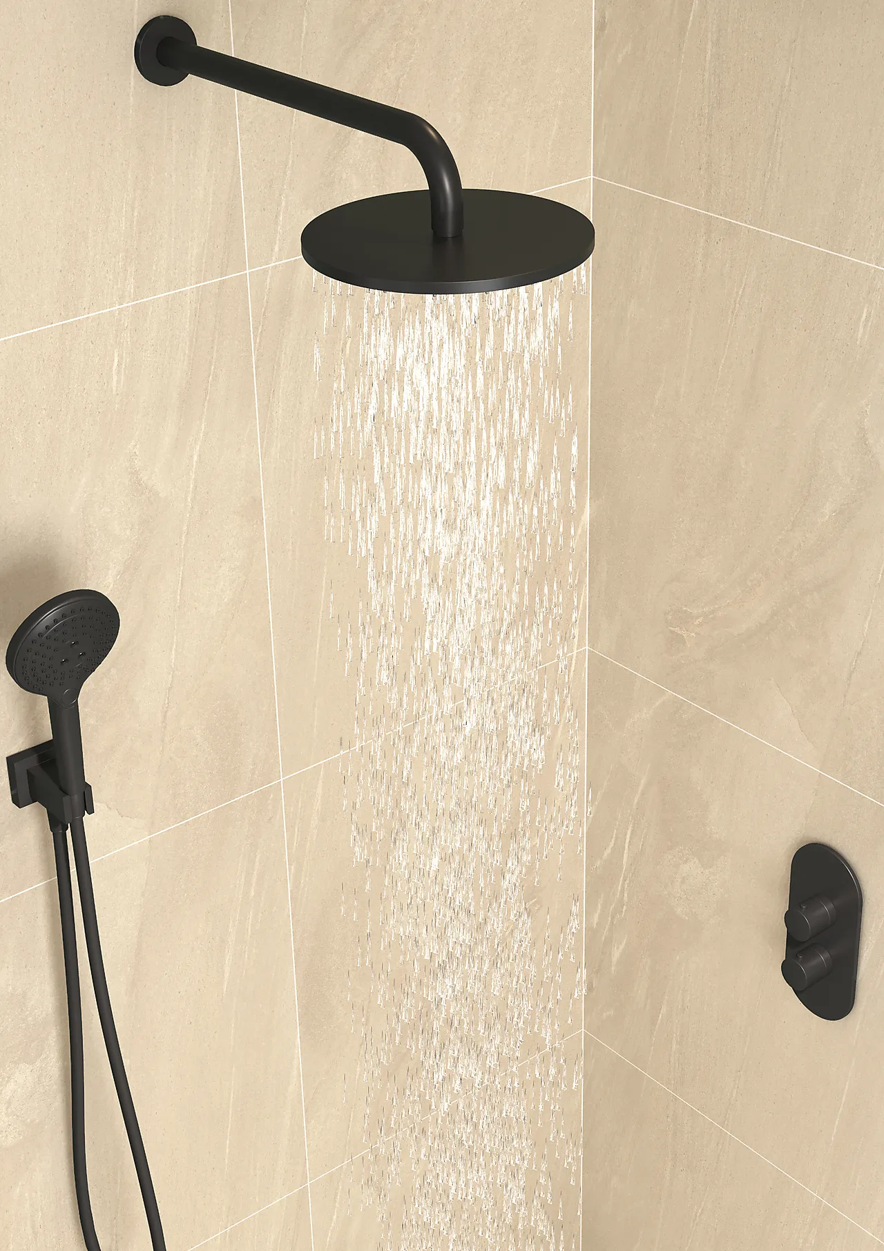 Fibo Baderomsplate 4008M6060 beige Stone 60x60cm Fibo Baderomsplate 4008M6060 beige Stone 60x60cm