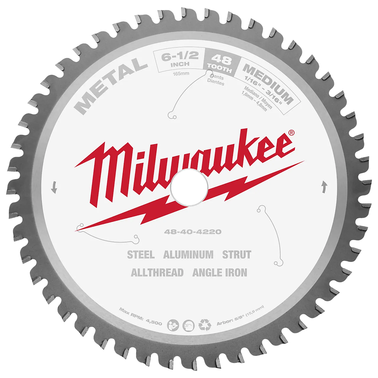 Sirkelsagblad m165x15,87x48t milwaukee Sirkelsagblad m165x15,87x48t milwaukee