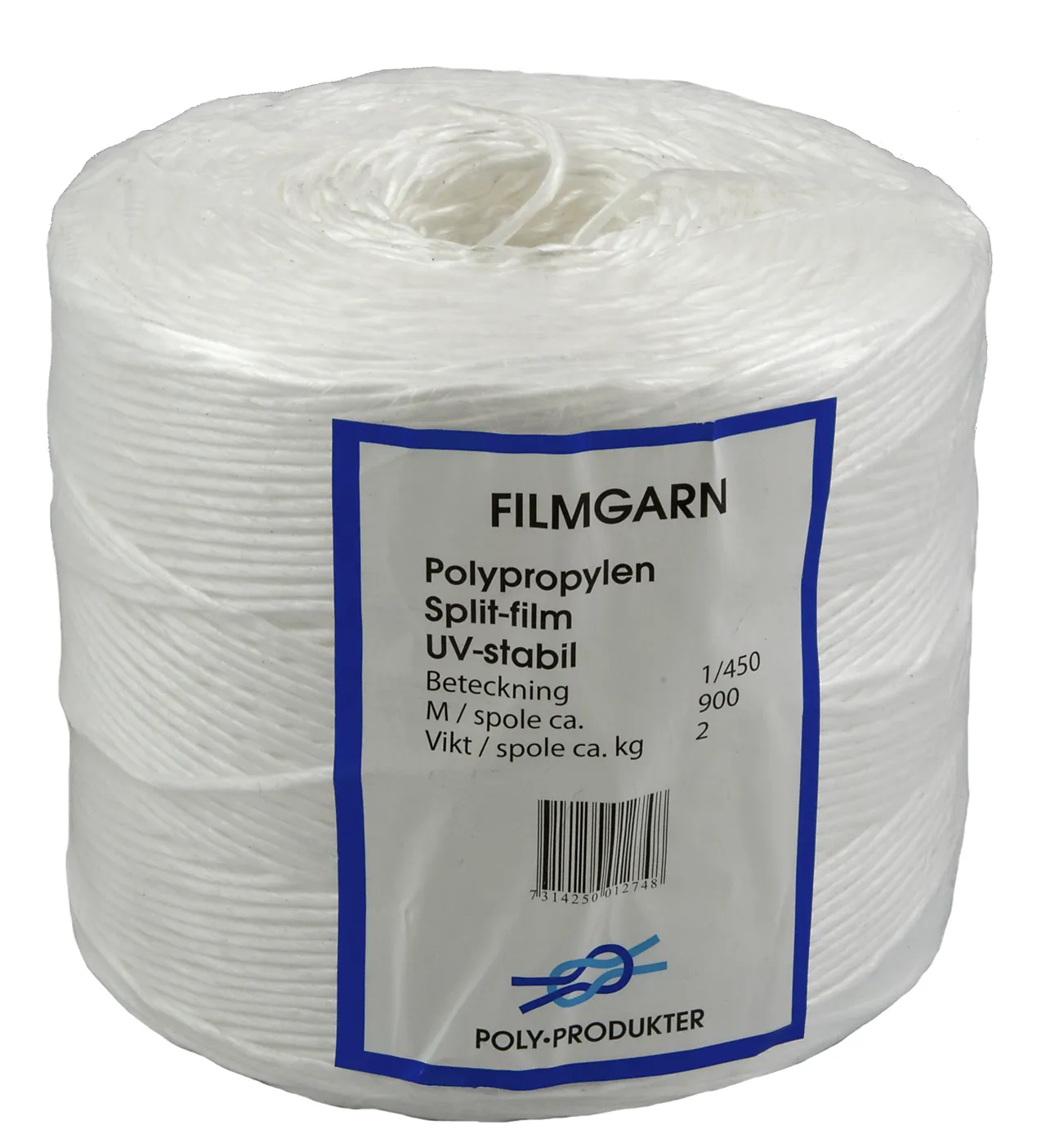 Pakkesnøre polypropylen hvit 2,2 mm 900 m