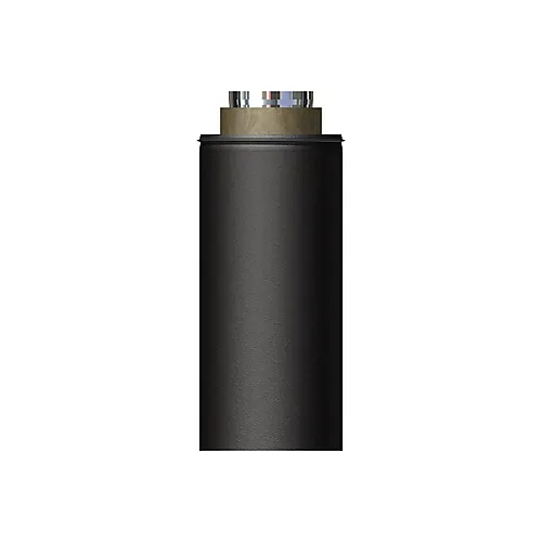 Stålpipe ø150 combi hel 550 mm bp helisolert-svart lakk