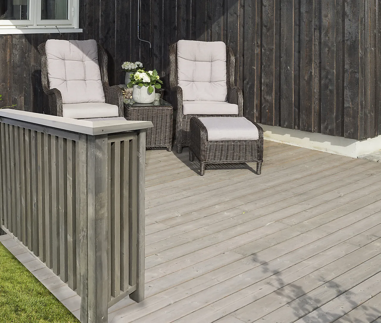 Altanrekke furu flat 34x145 mm grå null - 34x145 - 2 - Miniatyr