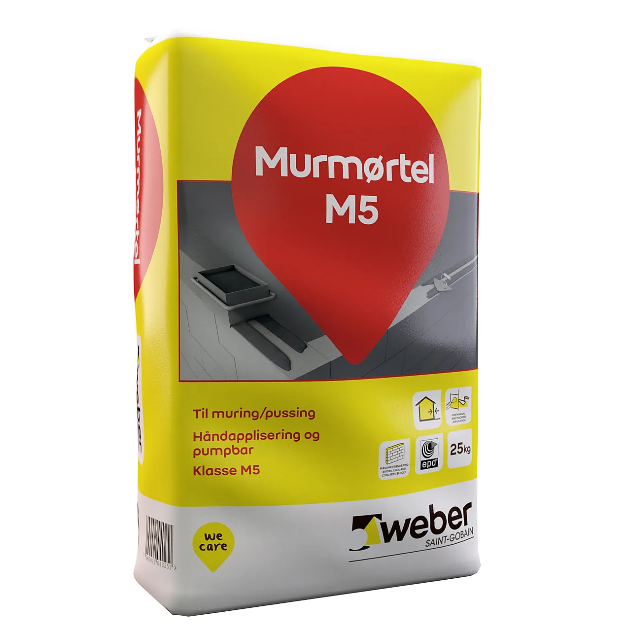 Murmørtel m5 i plastsekk 25 kg