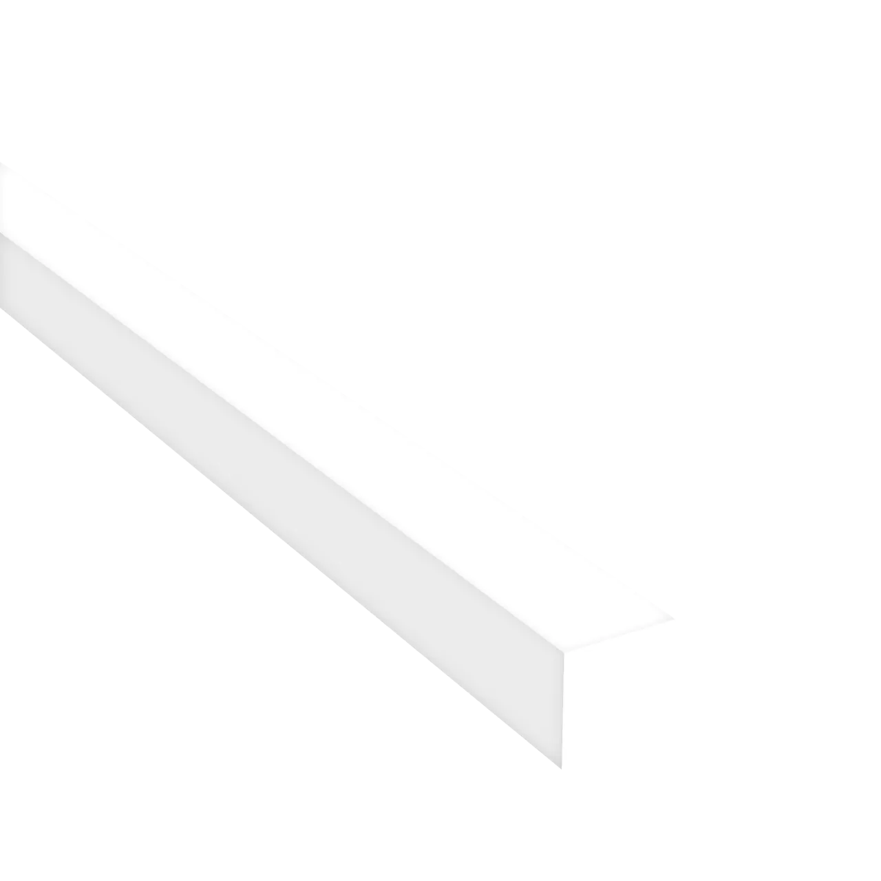 Vinkellist 20x20x2700 alu hvit aluminium hvit ncs s 0502y