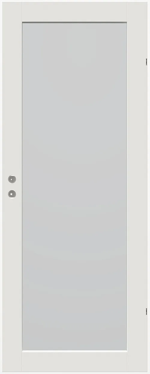 Innerdør Prima hvit bomull med glass 90x210 cm
