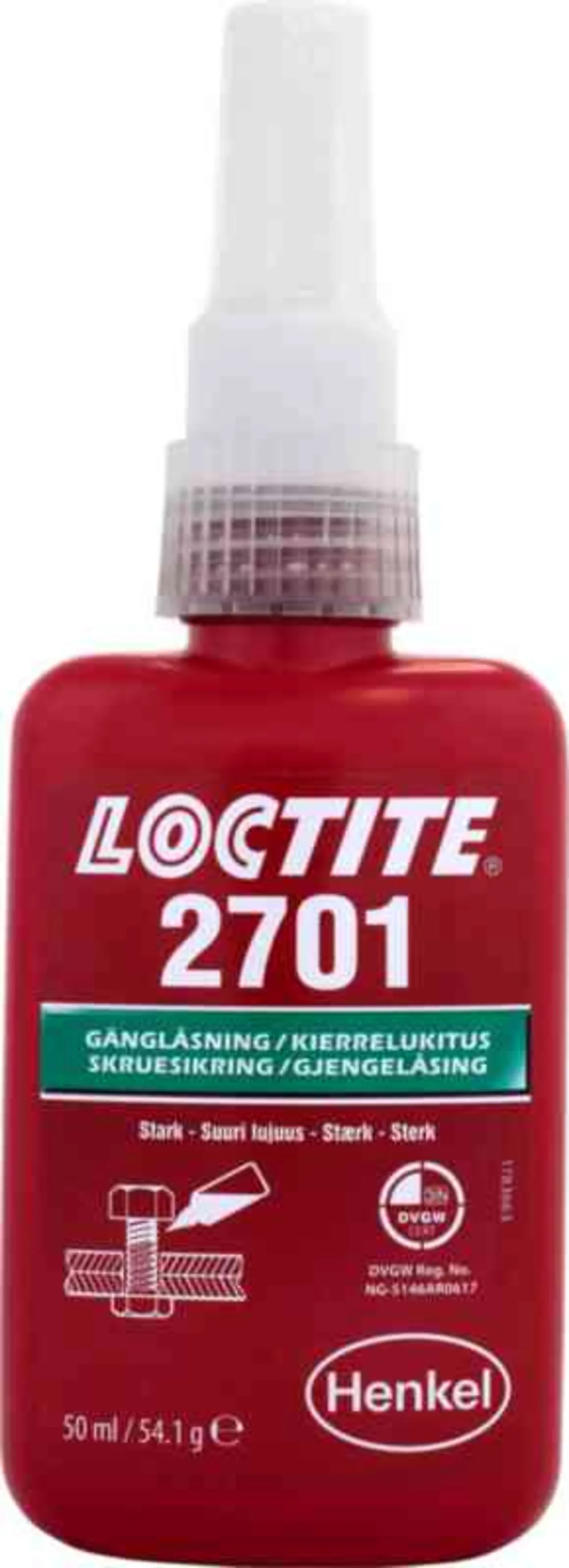 Lim loctite 5 ml til gjenger / løft