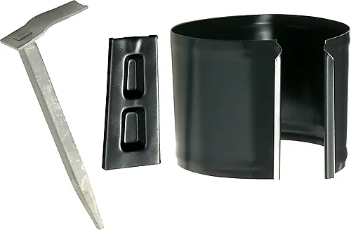 Rørklamme murvegg 21 sort 75 mm