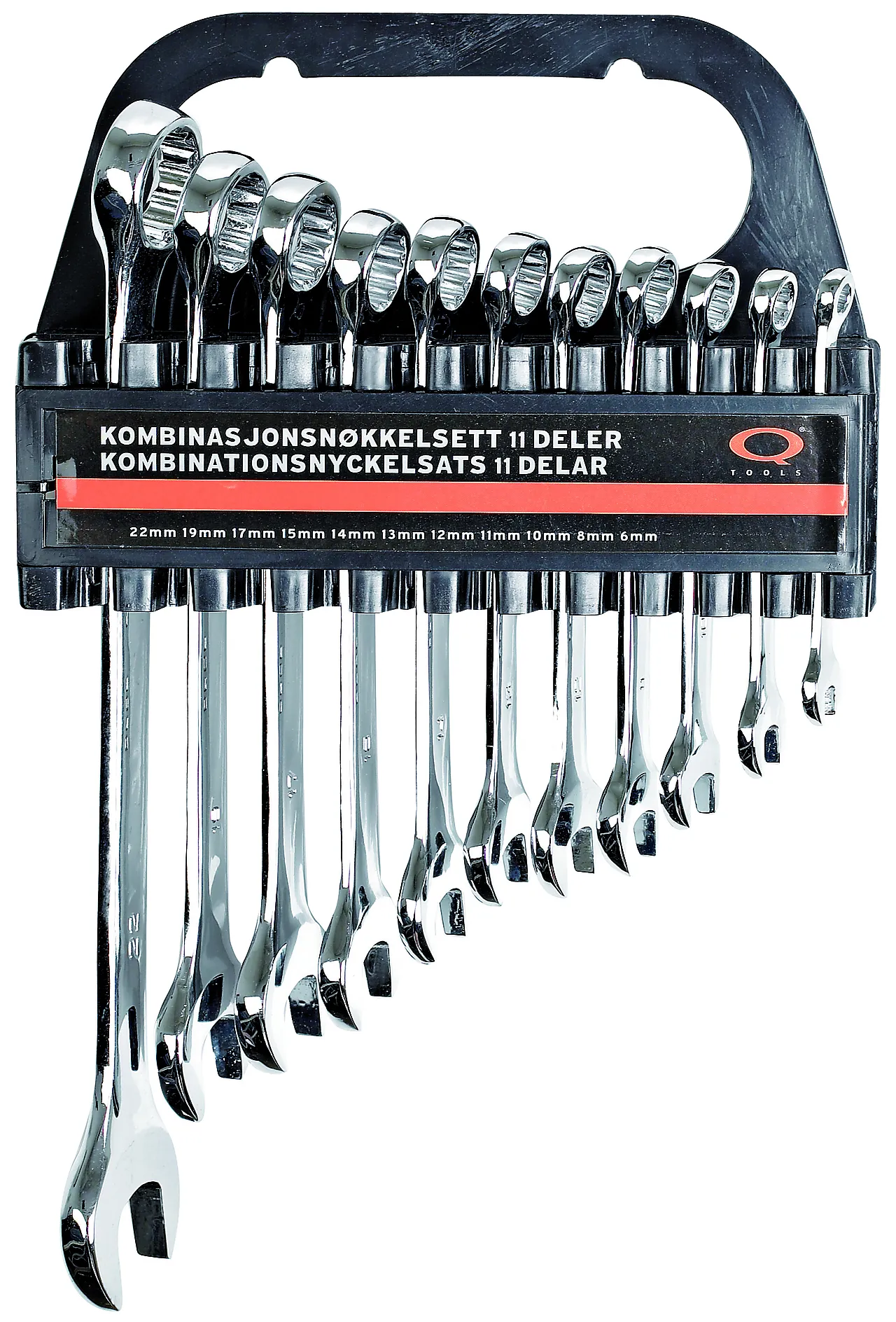 Q-tools skiftenøkkelsett m/ 11 deler Q-tools skiftenøkkelsett m/ 11 deler