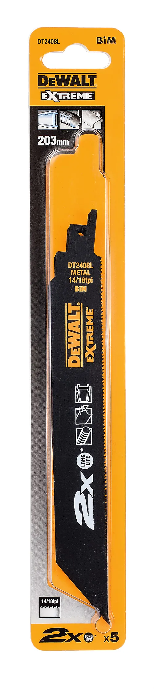 Bajonettsagblad metall 203 mm 14/18 tenner 5 stk