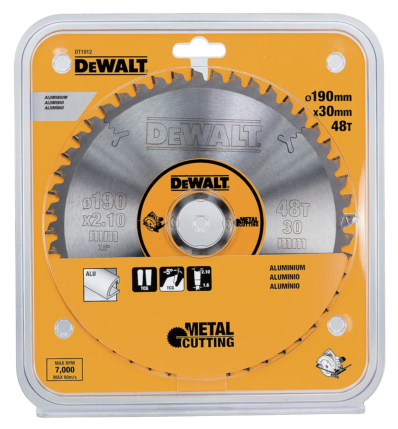 Sagblad 190x30x48t alu dt1912dw transportabel null - null - 2 - Miniatyr