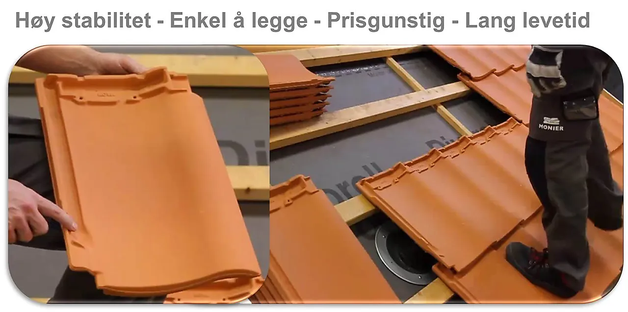 Takstein bmi nova naturell normalstein naturell rød null - Normalstein - 3 - Miniatyr