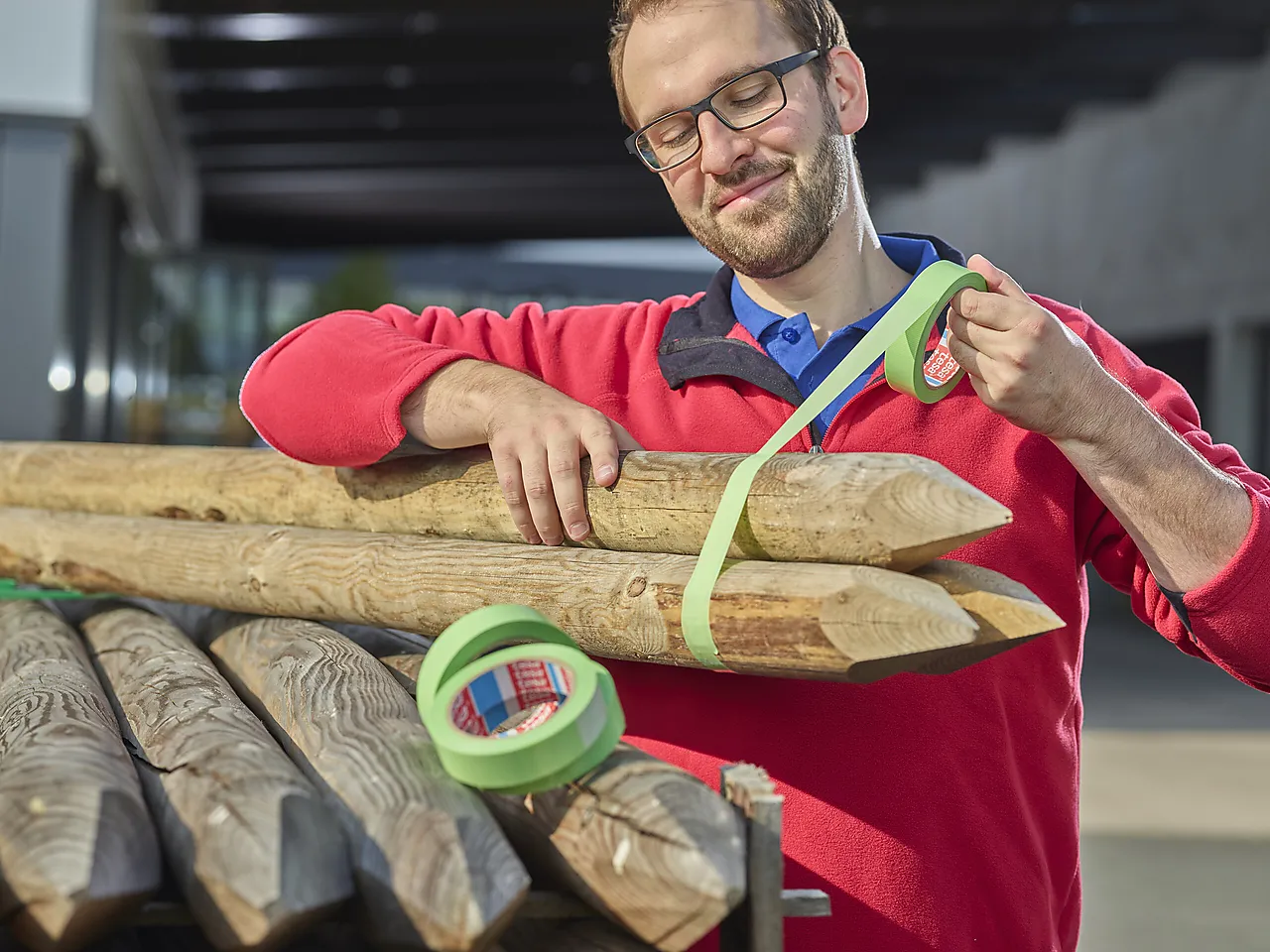 Tekstiltape lerret 50 mm x 50 meter grønn null - 50 - 2 - Miniatyr