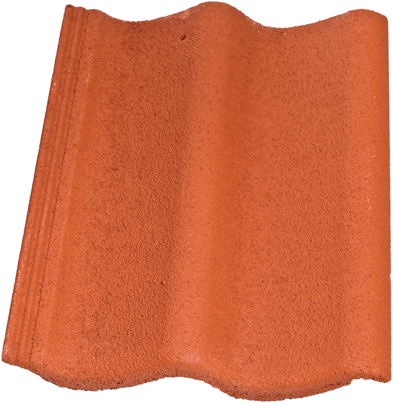 Takstein dobbelkrummet med ru overflate rød null - Normalstein - 3 - Miniatyr