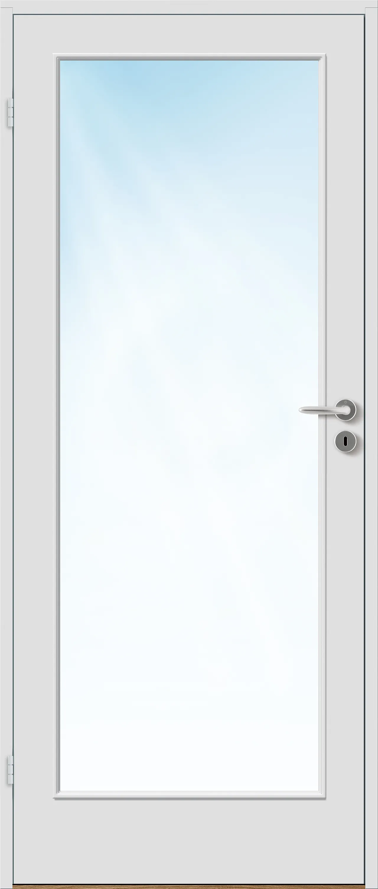 Dørblad innerdør Sletten Kompakt helglass hvit 70x200 cm Dørblad innerdør Sletten Kompakt helglass hvit 70x200 cm