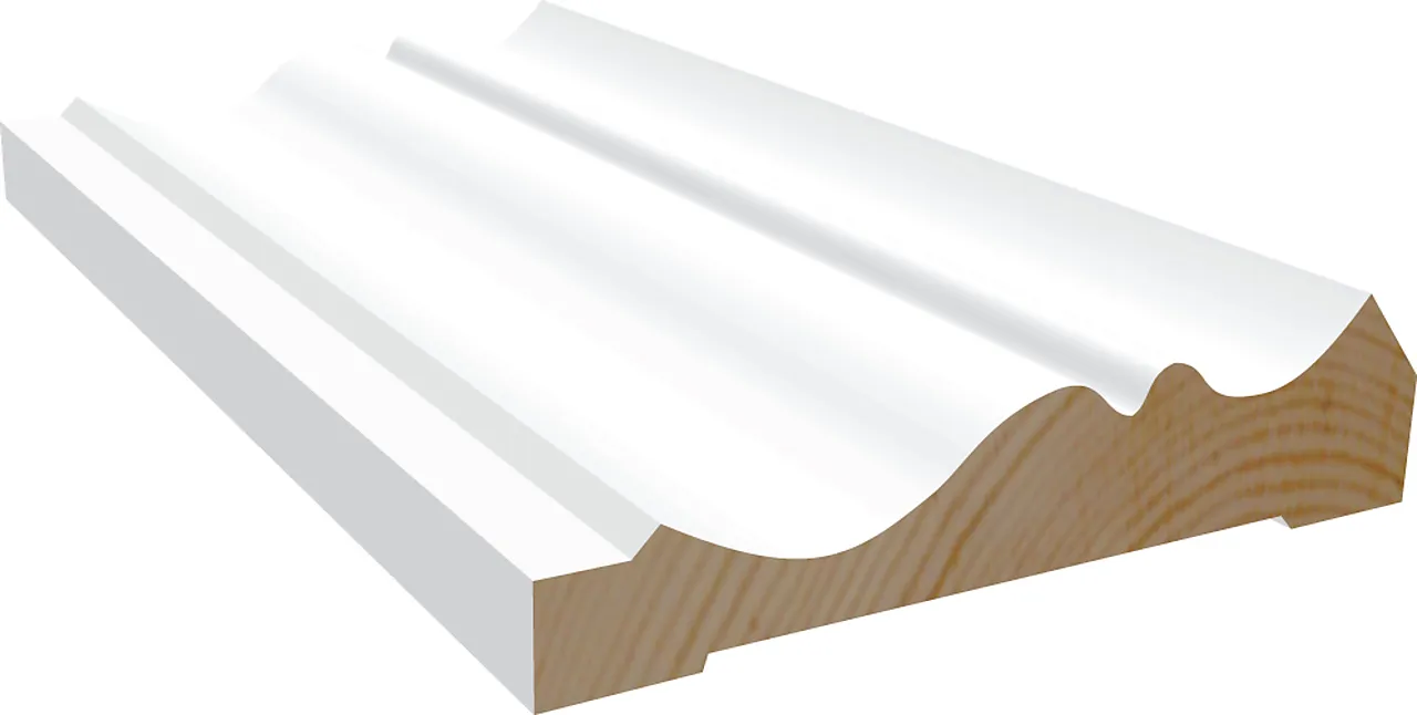 Karmlist furu antikk 501 hvit bomull S0502-Y 21x95x4400 mm Karmlist furu antikk 501 hvit bomull S0502-Y 21x95x4400 mm