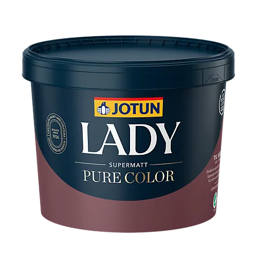 Lady pure color interiørmaling hvit base 2,7 liter