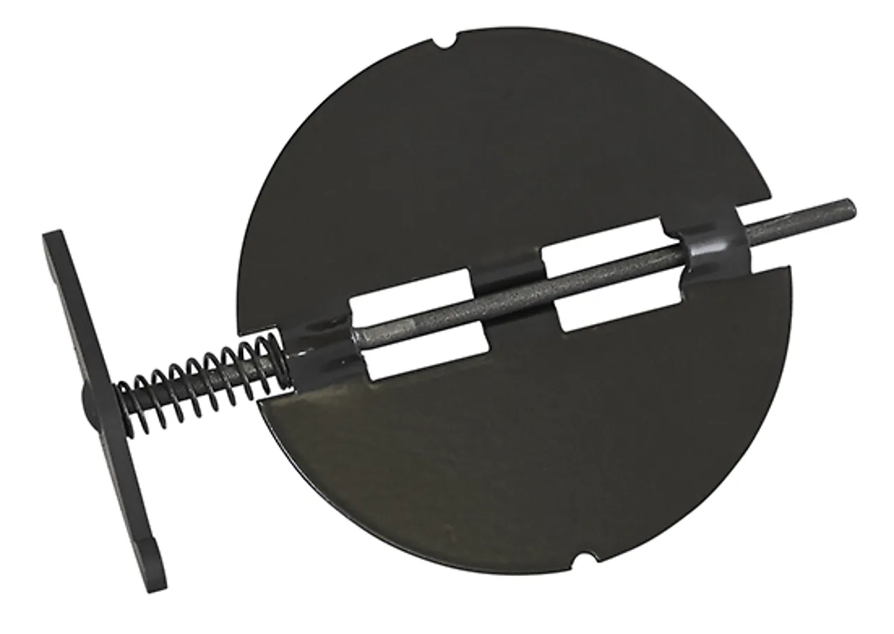 Reguleringsventil ø150 for røkuttak matt sort emalje 1,1mm