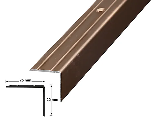 Trappenese nr 9.1 borret m/skruer 1,5 meter sølv