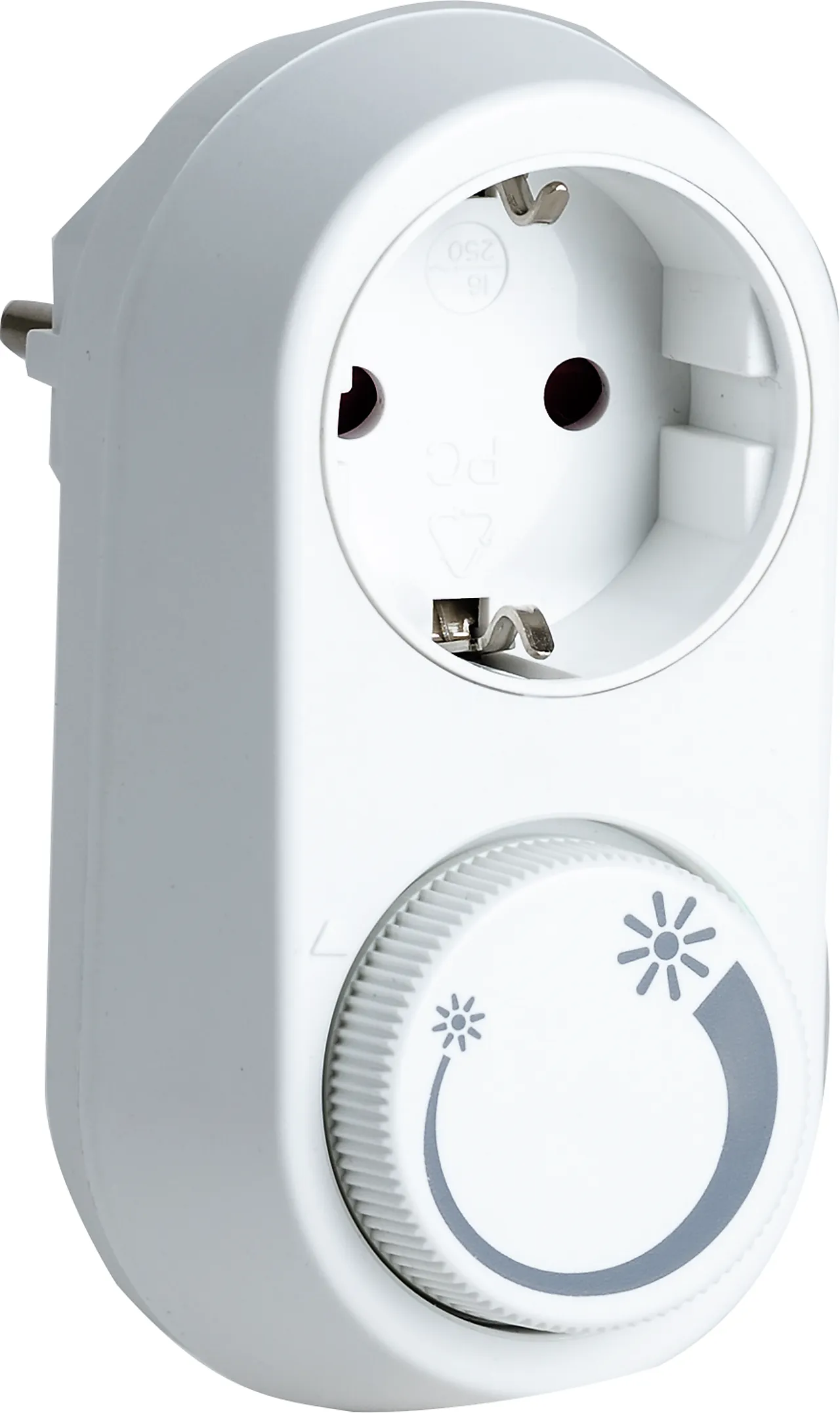 Dimmer for vegguttak hvit led 3-24w glød 3-200w 230v