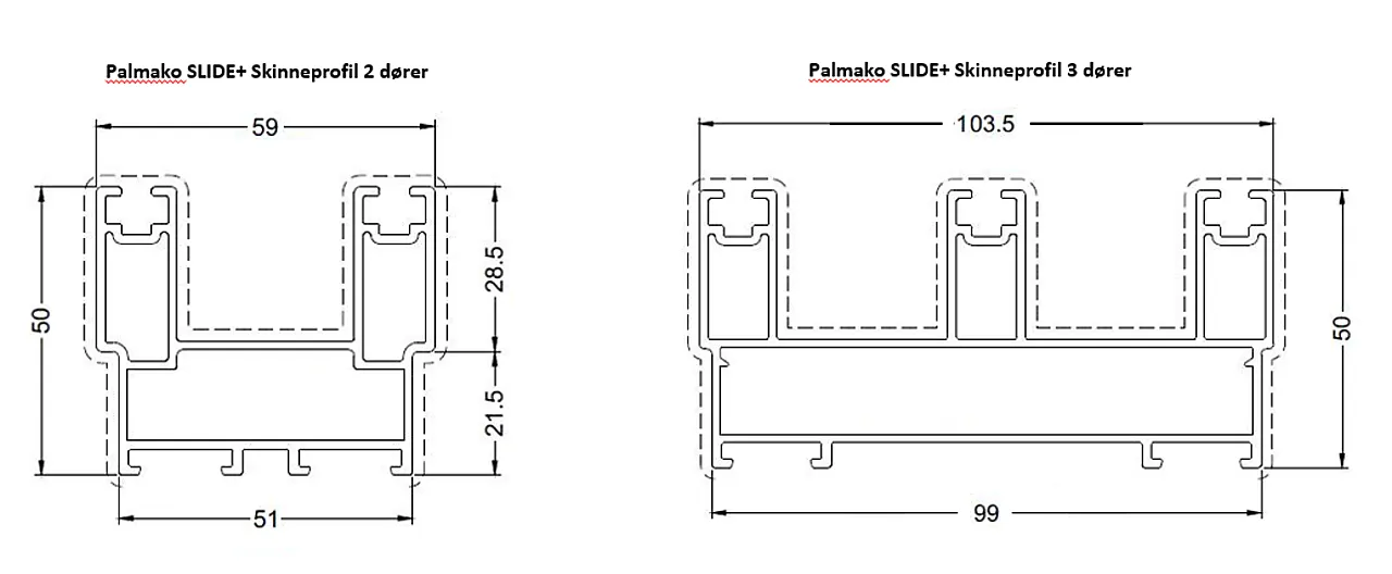 Skyvedør 2 dørblad isoglass venstre 160x200 cm null - 160x200 cm - 3 - Miniatyr
