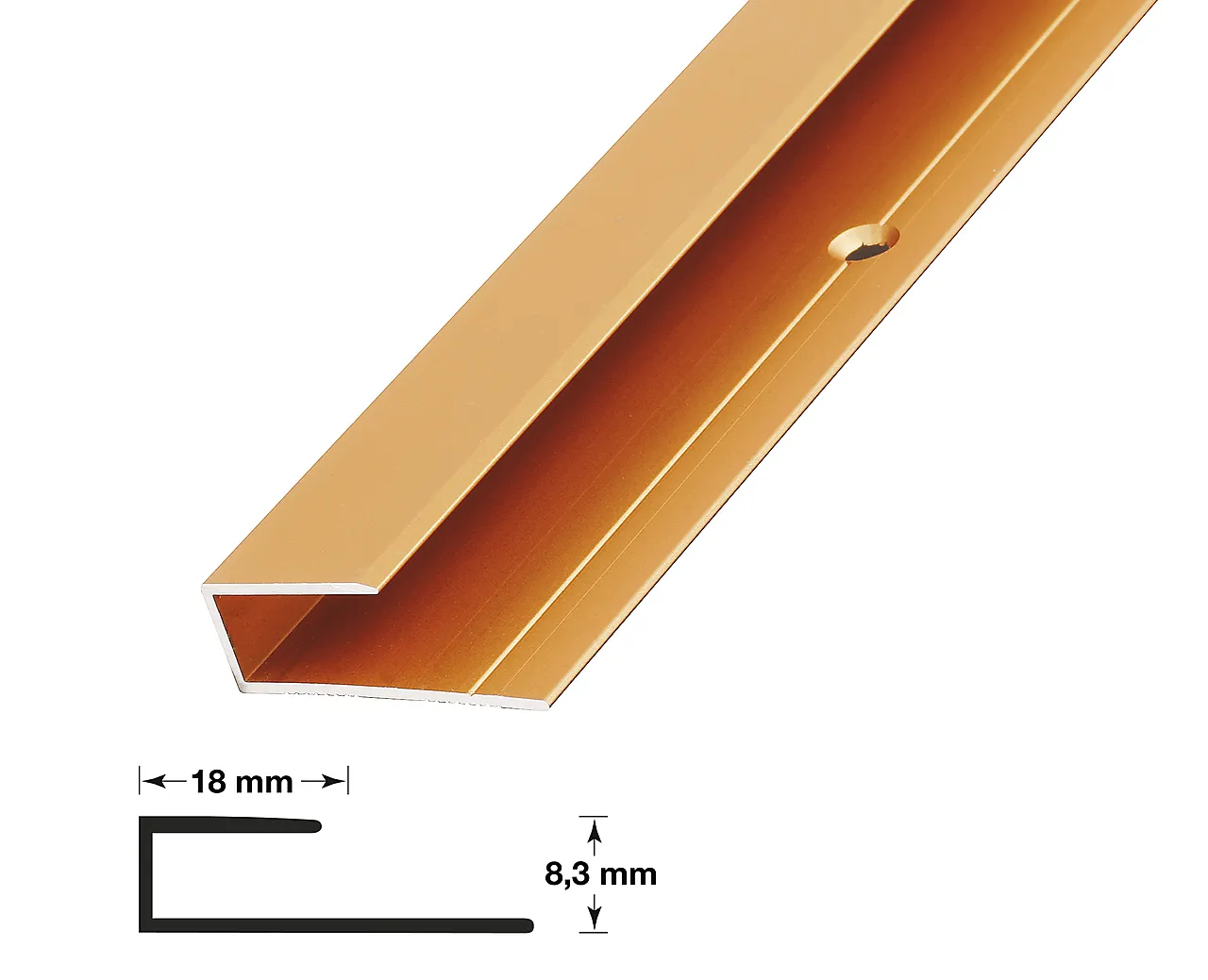 Avsl.list nr4 8,3mm mess.el 2mborret m.skruer f.laminat Avsl.list nr4 8,3mm mess.el 2mborret m.skruer f.laminat