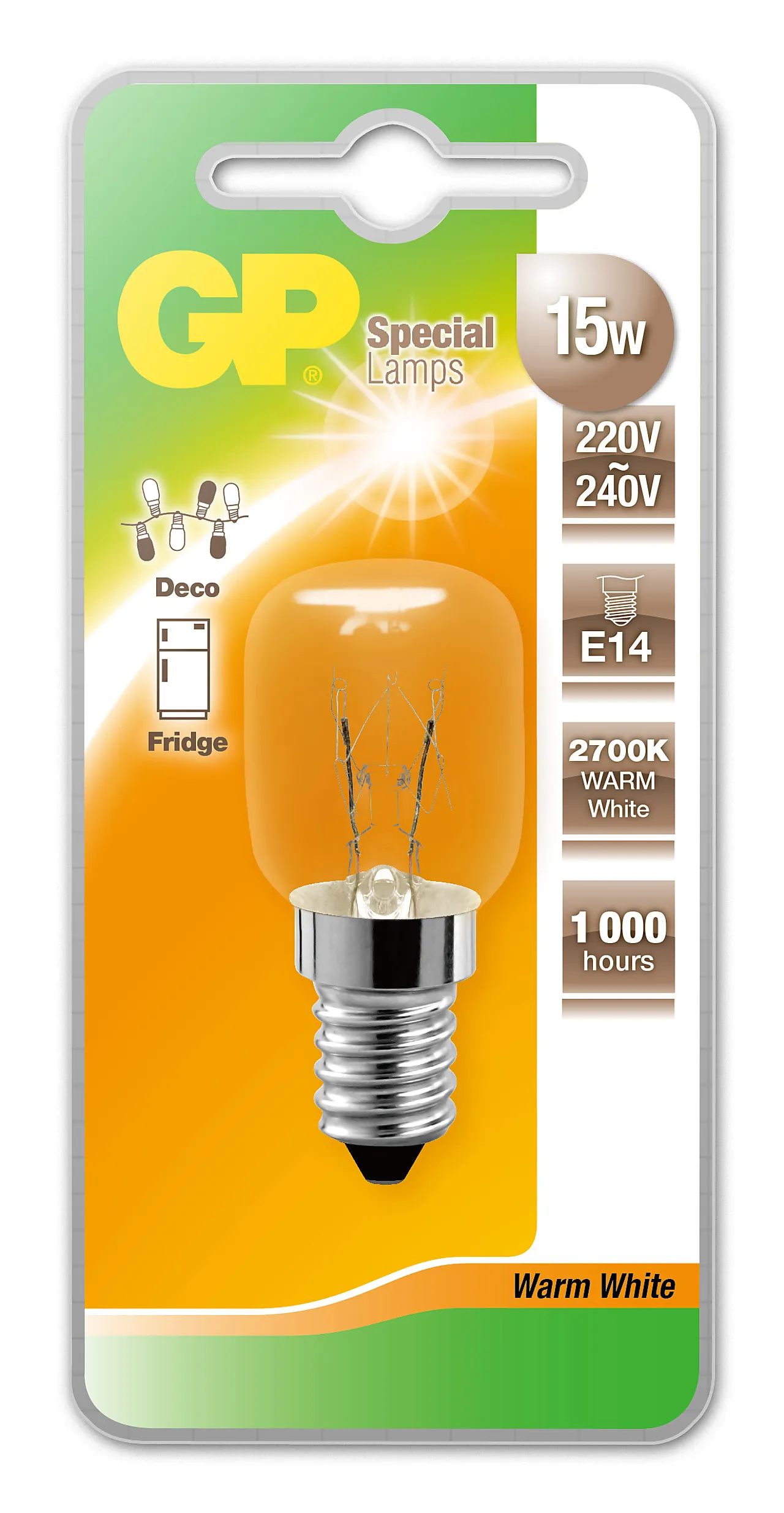 Lyspære special deco t25 E14 15 Watt