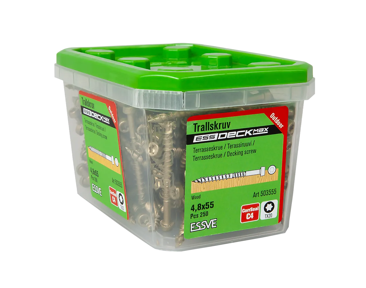 Terrasseskrue essdeck max 4,8x55 corrseal 250 stk null - null - 2 - Miniatyr